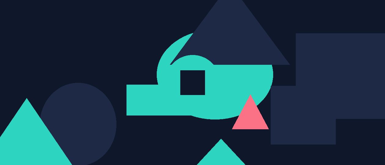 Abstract geometric composition in teal, navy and coral representing a data entry resume format
