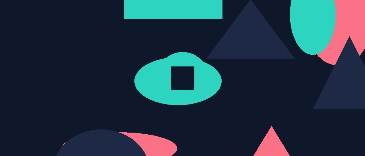 Abstract geometric composition in teal, navy and coral representing 11 LPA in-hand salary