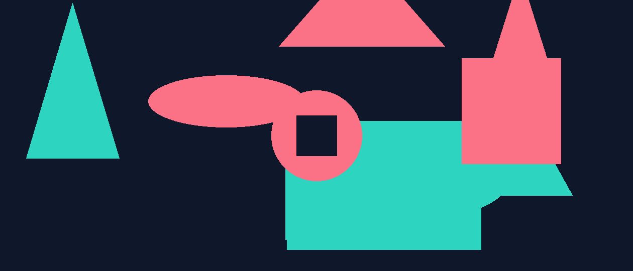 Abstract geometric composition in teal, navy and coral representing a legal resume format